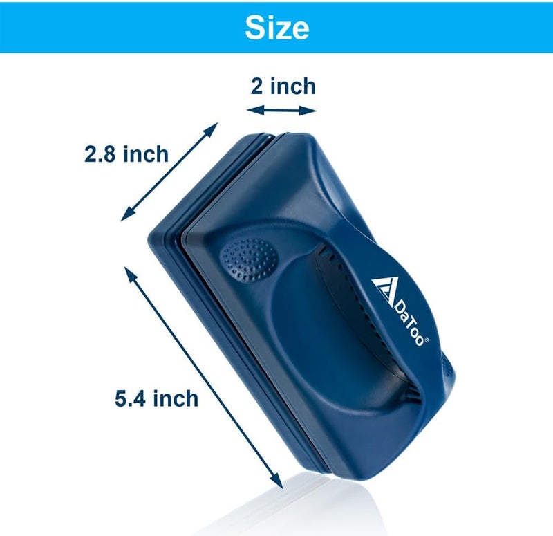 DATOO Aquarium Mini Magnetic Scrubber Scraper Small Fish Tank Cleaner Nano Glass Aquarium Cleaning Tools with Super Strong Magnet (Max) - Image 2